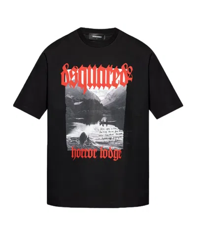 DSQUARED2 DSQUARED2 GRAPHIC PRINTED CREWNECK T-SHIRT