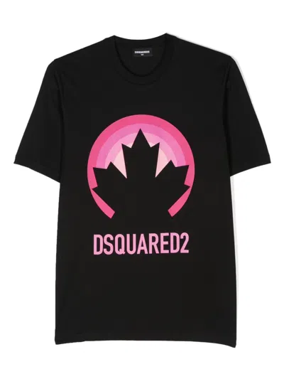 Dsquared2 Graphic-print Cotton T-shirt In Schwarz