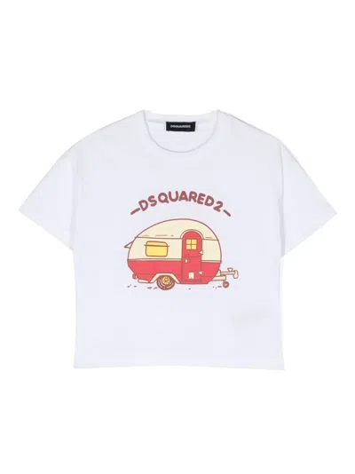 DSQUARED2 GRAPHIC-PRINT COTTON T-SHIRT
