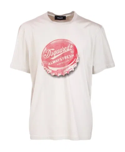 Dsquared2 Graphic-print Cotton T-shirt In White