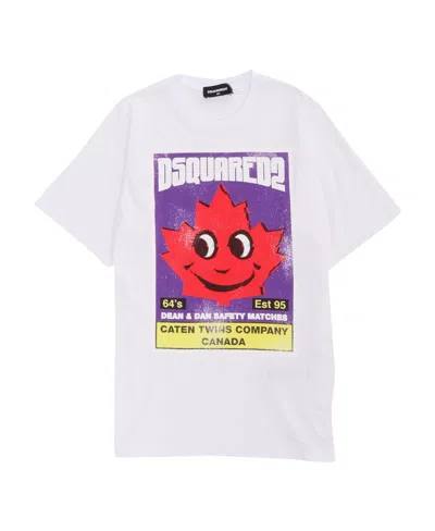 DSQUARED2 DSQUARED2 KIDS GRAPHIC PRINTED CREWNECK T-SHIRT