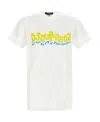 Dsquared2 Crew Neck Cool Fit T-shirt With Printed Logo In White