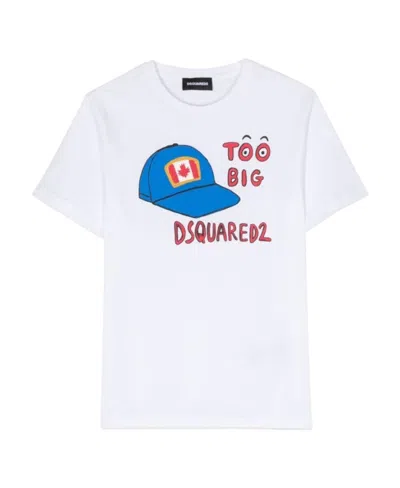 Dsquared2 Graphic-print Cotton T-shirt In White