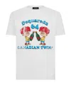 Dsquared2 T-shirt With Canadian Twins Print In White