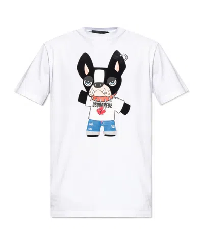 DSQUARED2 DSQUARED2 LOGO PRINTED CREWNECK T-SHIRT