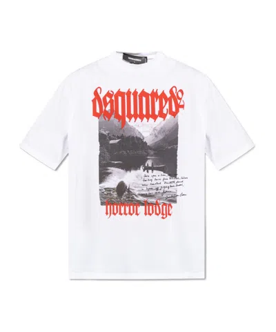 DSQUARED2 DSQUARED2 GRAPHIC PRINTED CREWNECK T-SHIRT