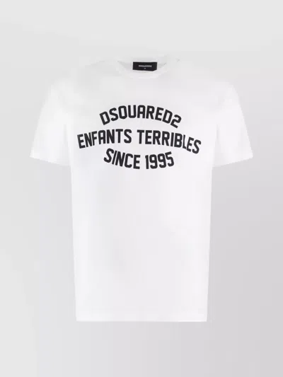 Dsquared2 Graphic Print Crew-neck Cool Fit T-shirt In White
