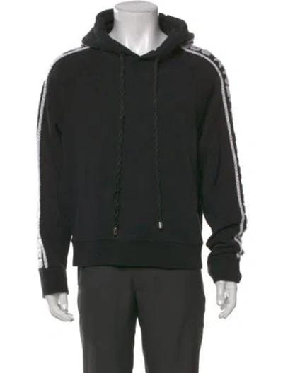 Pre-owned Dsquared2 Graphic Print Crew Neck Hoodie In Black