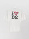 Dsquared2 Graphic Print Crew Neck Short Sleeve T-shirt In White