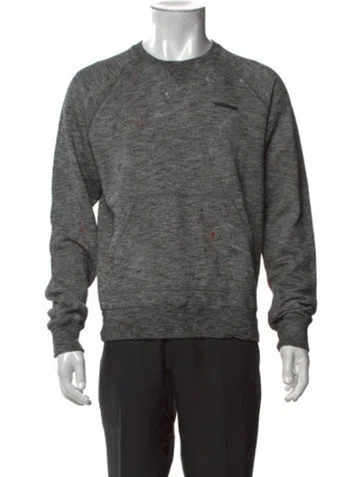 Pre-owned Dsquared2 Graphic Print Crew Neck Sweatshirt In Grey