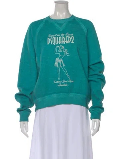 Pre-owned Dsquared2 Graphic Print Crew Neck Sweatshirt In Multi