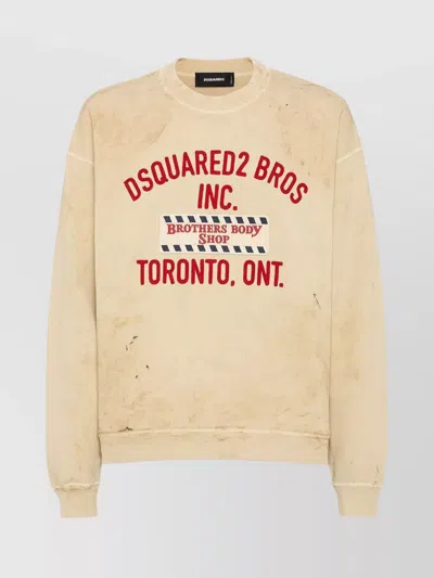 DSQUARED2 GRAPHIC PRINT CREW NECK SWEATSHIRT