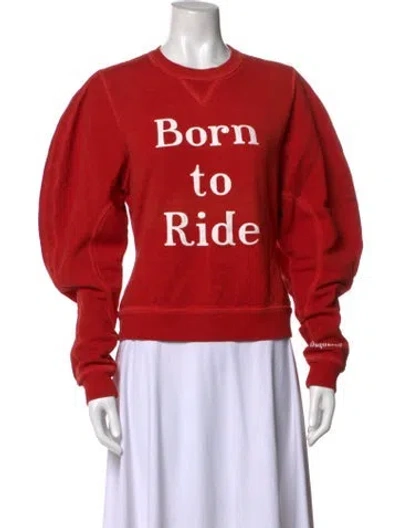 Pre-owned Dsquared2 Graphic Print Crew Neck Sweatshirt In Red