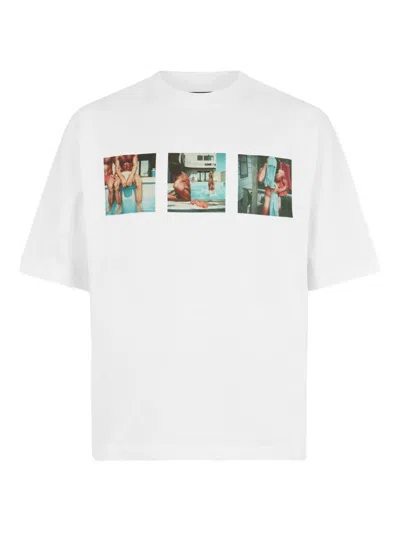 Dsquared2 Graphic Print Crew Neck T-shirt In White