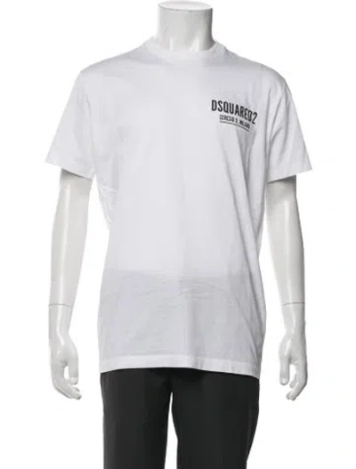 Pre-owned Dsquared2 Graphic Print Crew Neck T-shirt In Black