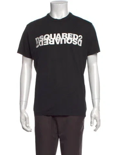 Pre-owned Dsquared2 Graphic Print Crew Neck T-shirt In Black