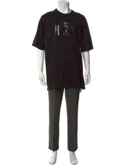 Pre-owned Dsquared2 Graphic Print Crew Neck T-shirt In Black