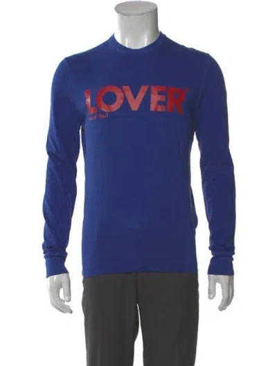 Pre-owned Dsquared2 Graphic Print Crew Neck T-shirt In Blue