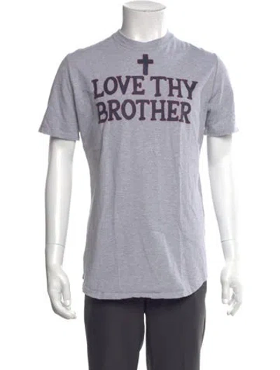 Pre-owned Dsquared2 Graphic Print Crew Neck T-shirt In Gray