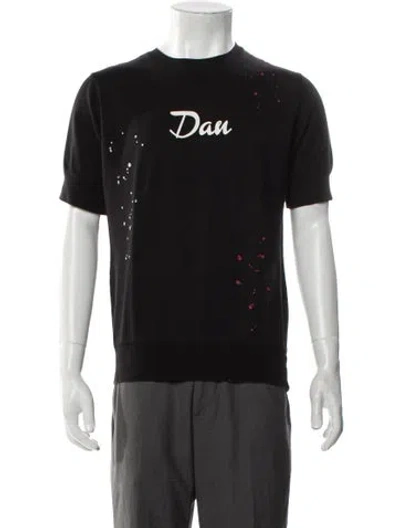 Pre-owned Dsquared2 Graphic Print Crew Neck T-shirt In Gray