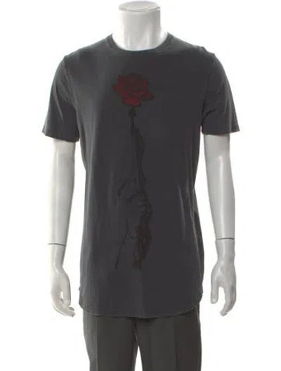 Pre-owned Dsquared2 Graphic Print Crew Neck T-shirt In Gray
