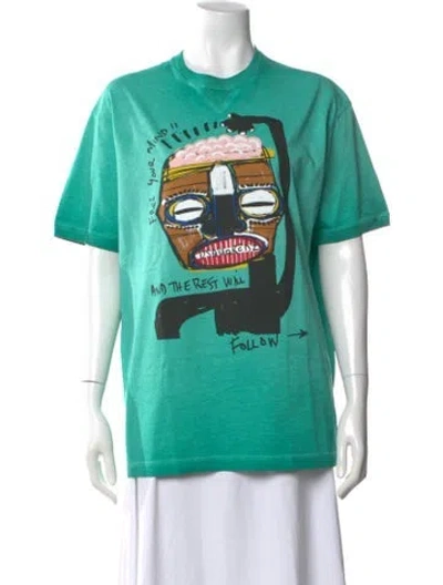 Pre-owned Dsquared2 Graphic Print Crew Neck T-shirt In Green