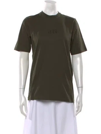 Pre-owned Dsquared2 Graphic Print Crew Neck T-shirt In Green