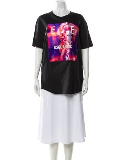 Pre-owned Dsquared2 Graphic Print Crew Neck T-shirt In Multi