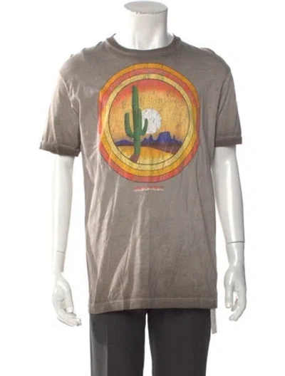 Pre-owned Dsquared2 Graphic Print Crew Neck T-shirt In Neutral