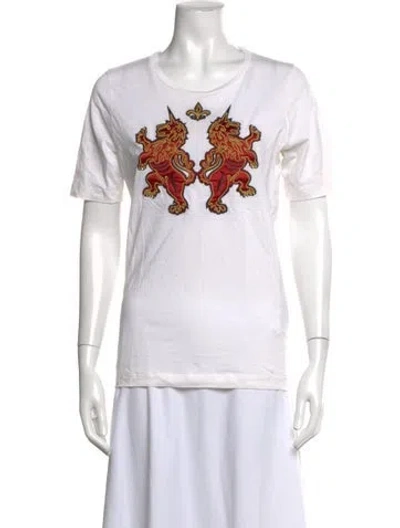 Pre-owned Dsquared2 Graphic Print Crew Neck T-shirt In Neutral