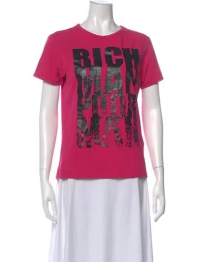 Pre-owned Dsquared2 Graphic Print Crew Neck T-shirt In Pink