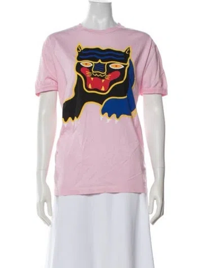 Pre-owned Dsquared2 Graphic Print Crew Neck T-shirt In Pink