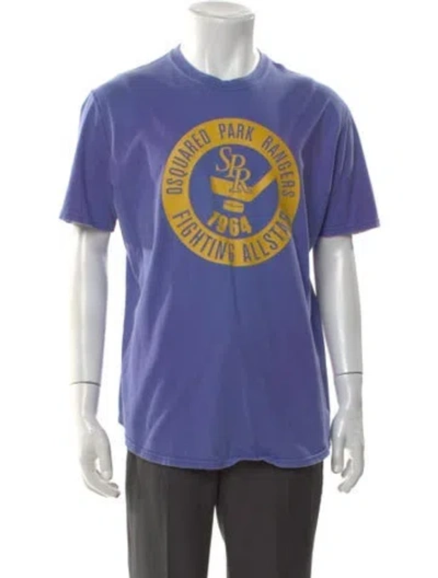 Pre-owned Dsquared2 Graphic Print Crew Neck T-shirt In Purple