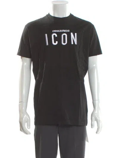 Pre-owned Dsquared2 Graphic Print Crew Neck T-shirt W/ Tags In Gray