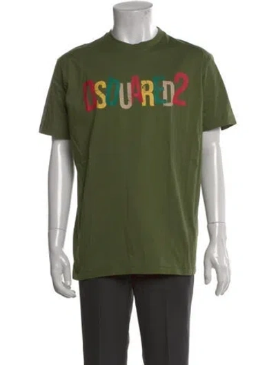 Pre-owned Dsquared2 Graphic Print Crew Neck T-shirt W/ Tags In Green