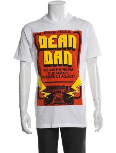 Pre-owned Dsquared2 Graphic Print Crew Neck T-shirt In White