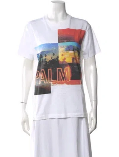 Pre-owned Dsquared2 Graphic Print Crew Neck T-shirt In White