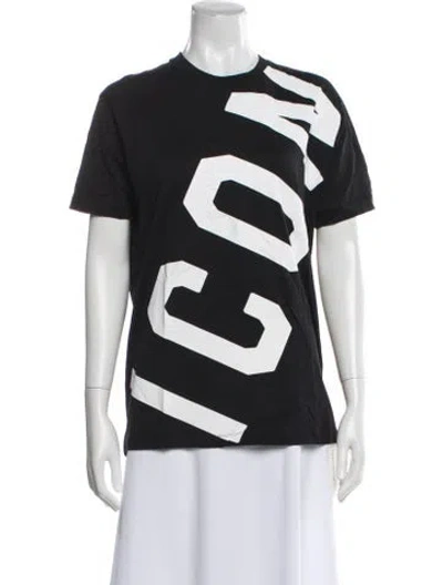 Pre-owned Dsquared2 Graphic Print Crew Neck T-shirt In White