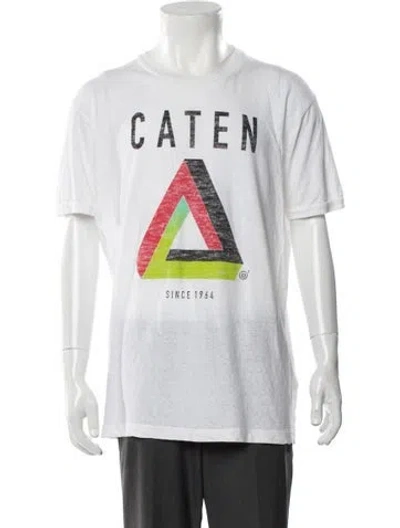 Pre-owned Dsquared2 Graphic Print Crew Neck T-shirt In White