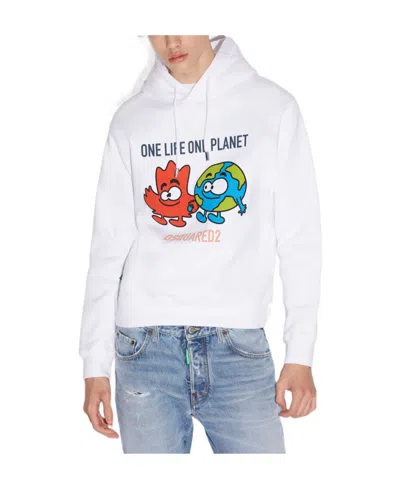 DSQUARED2 GRAPHIC-PRINT DRAWSTRING HOODIE
