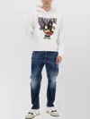 Dsquared2 Men Cotton Sweatshirt With Frontal Print