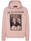 Dsquared2 Best Fade Relax Fit Mask Print Hoodie In 粉色