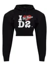 Dsquared2 Graphic-print Hoodie In Black