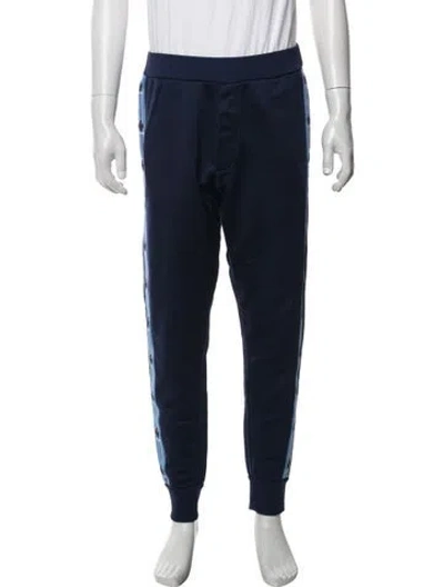 Pre-owned Dsquared2 Graphic Print Joggers In Blue
