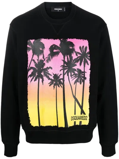 Dsquared2 Graphic-print Logo Sweatshirt In Black