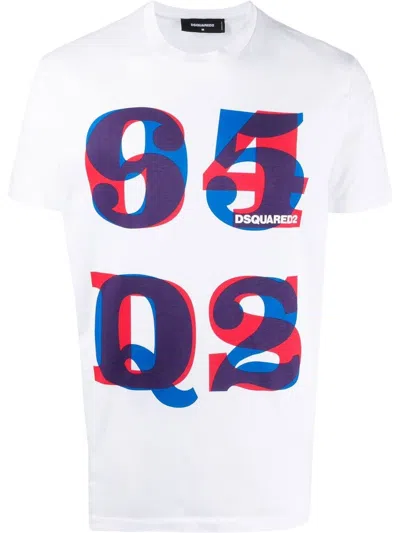 Dsquared2 Graphic-print Logo T-shirt In White