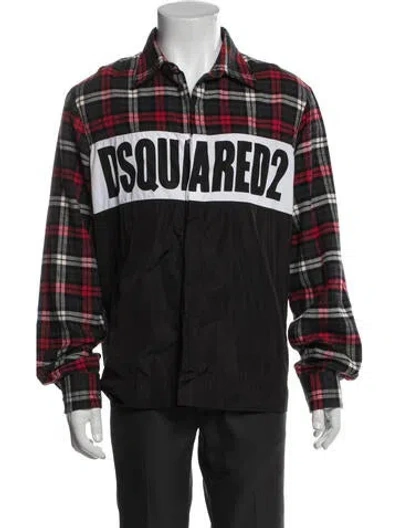 Pre-owned Dsquared2 Graphic Print Long Sleeve Shirt In Gray