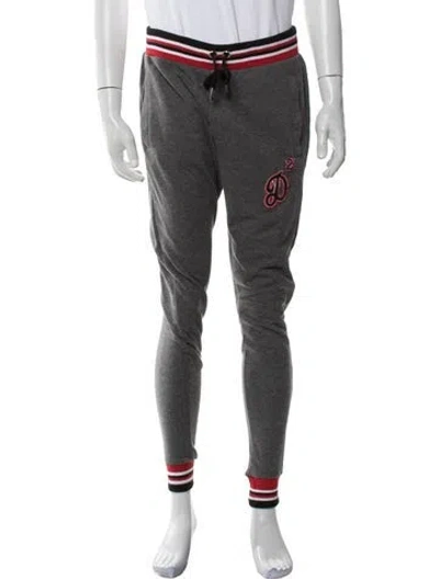 Pre-owned Dsquared2 Graphic Print Lounge Bottoms In Grey