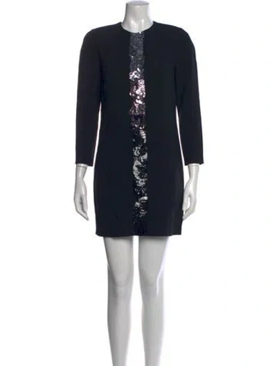 Pre-owned Dsquared2 Graphic Print Mini Dress In Black