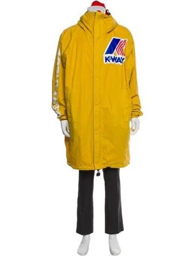 Pre-owned Dsquared2 Graphic Print Parka In Yellow